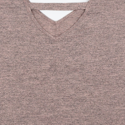 Primark Womens Pink V-Neck  Polyester Pullover Jumper Size 6