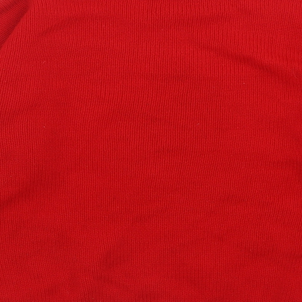Fashion Force Mens Red High Neck  Acrylic Pullover Jumper Size M   - Christmas Jumper