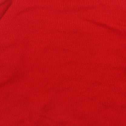 Fashion Force Mens Red High Neck  Acrylic Pullover Jumper Size M   - Christmas Jumper
