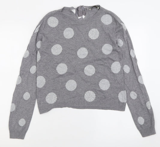 Womens UK Size M Oasis Grey Pullover Jumper