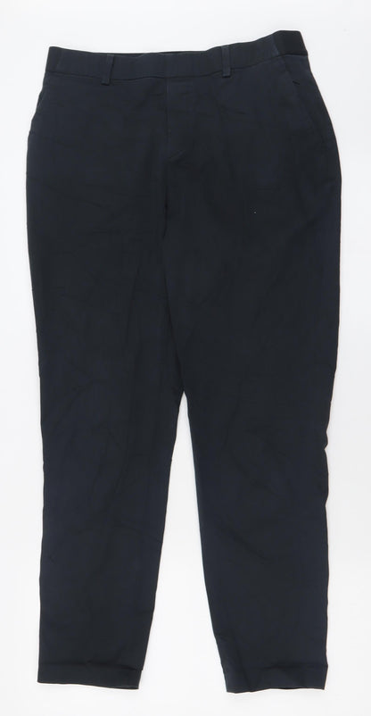 Womens UK Size 28 in Uniqlo Regular Fit  Blue Trousers