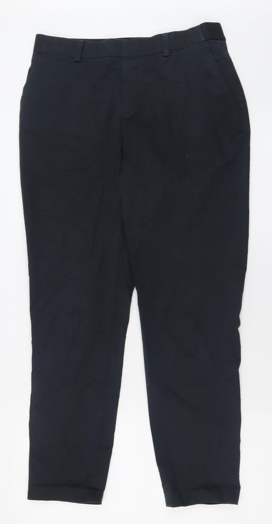 Womens UK Size 28 in Uniqlo Regular Fit  Blue Trousers