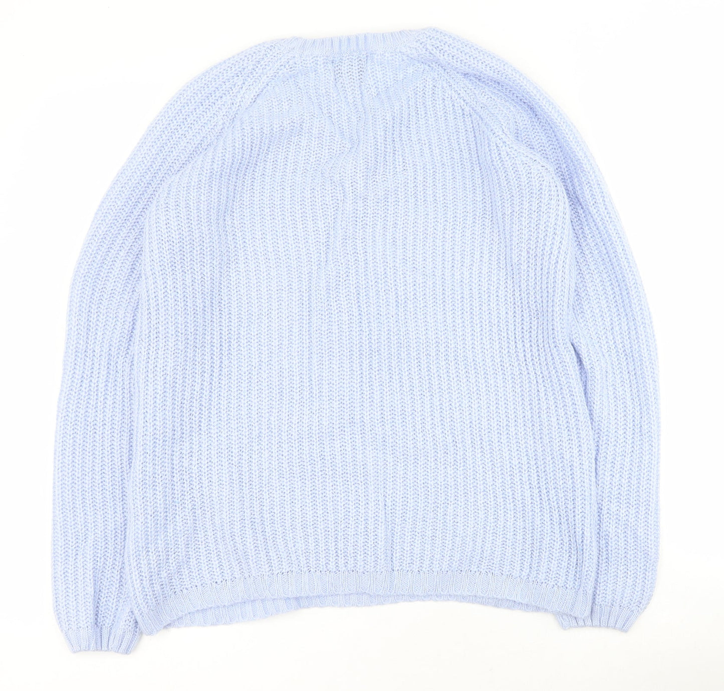 Womens UK Size S Papaya Blue Pullover Jumper