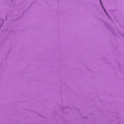 Gap Womens Purple Round Neck  Cotton Henley Jumper Size M