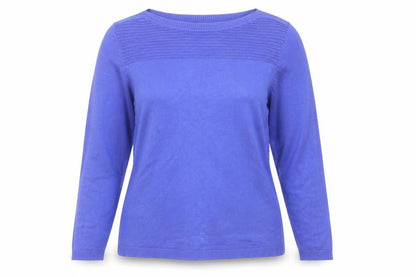 Bonmarché Womens Purple Round Neck Viscose Pullover Jumper Size 12