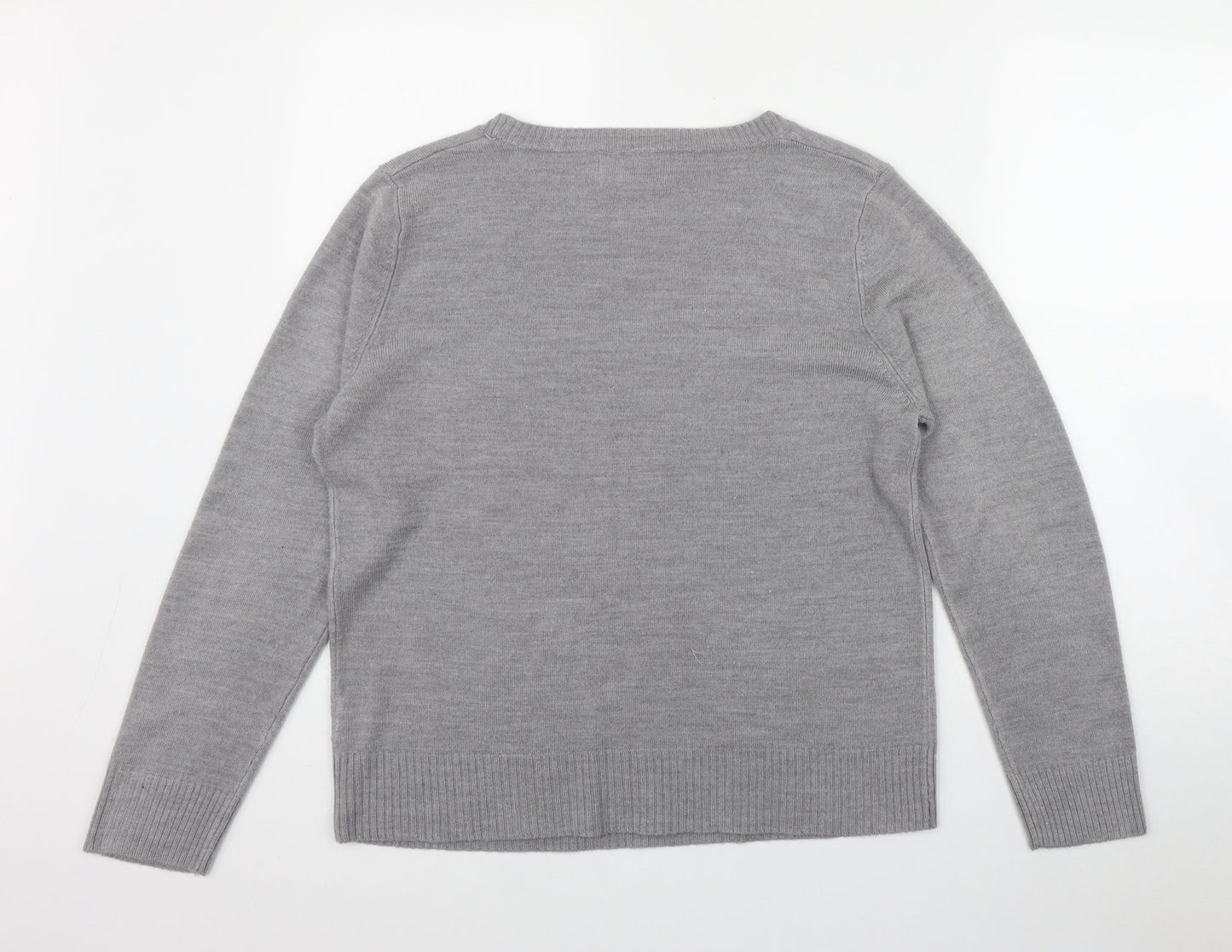 Womens UK Size 16 Papaya Grey Pullover Jumper