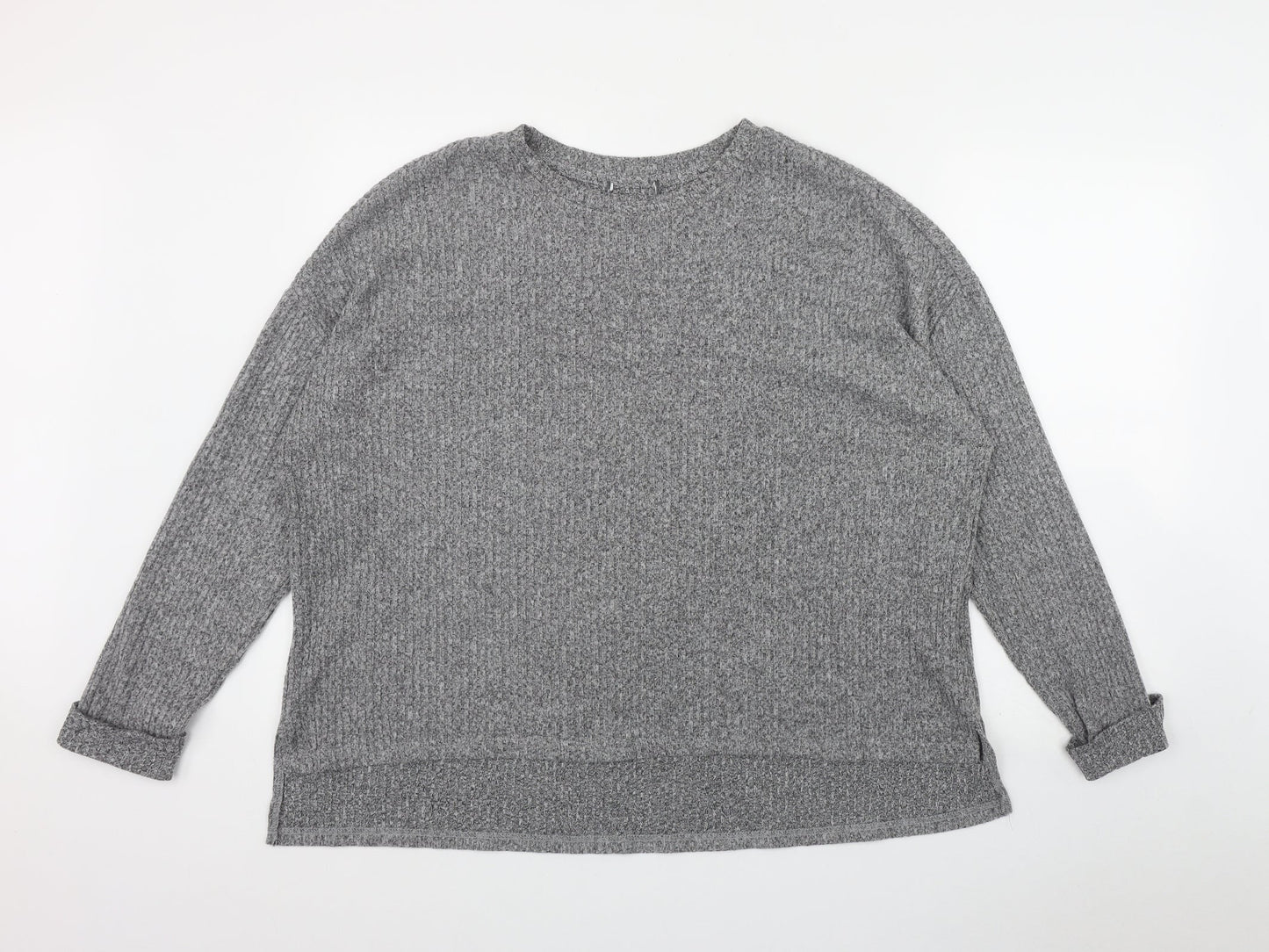 Primark Womens Grey Round Neck  Polyester Pullover Jumper Size XL