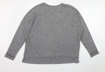 Primark Womens Grey Round Neck  Polyester Pullover Jumper Size XL