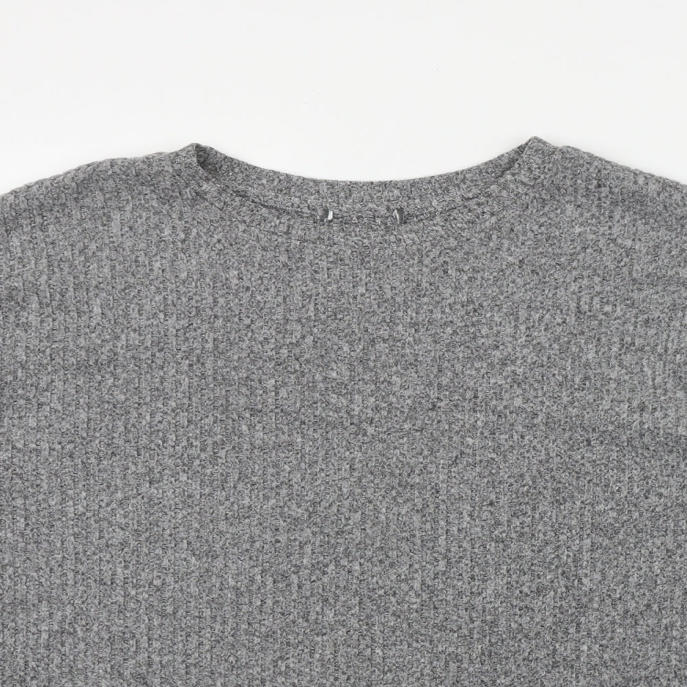 Primark Womens Grey Round Neck  Polyester Pullover Jumper Size XL