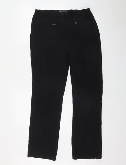 Womens UK Size 12 Marks and Spencer Regular Fit  Black Trousers