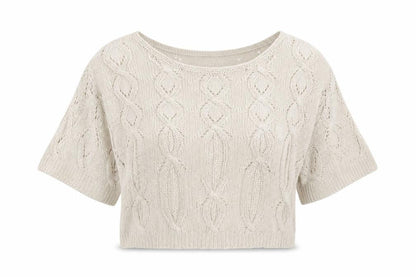 Front view of Matalan women’s white boat neck argyle/diamond acrylic jumper, size UK 10