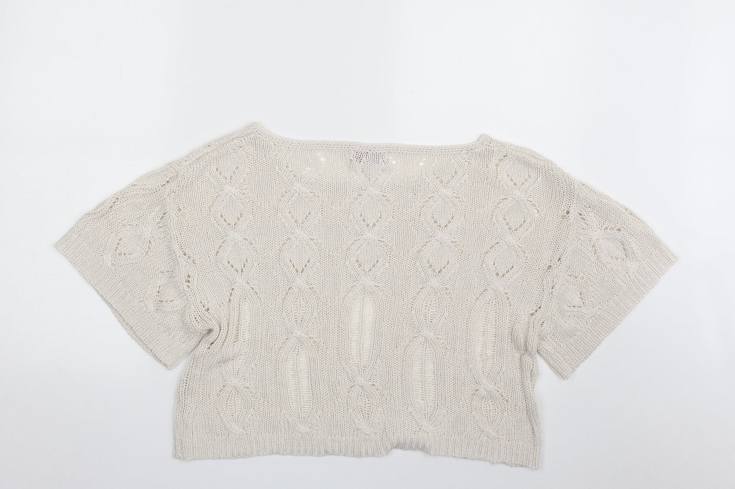 Womens UK Size 10 Matalan White Pullover Jumper