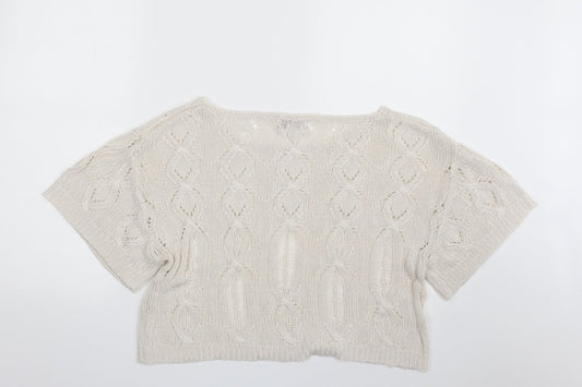Womens UK Size 10 Matalan White Pullover Jumper