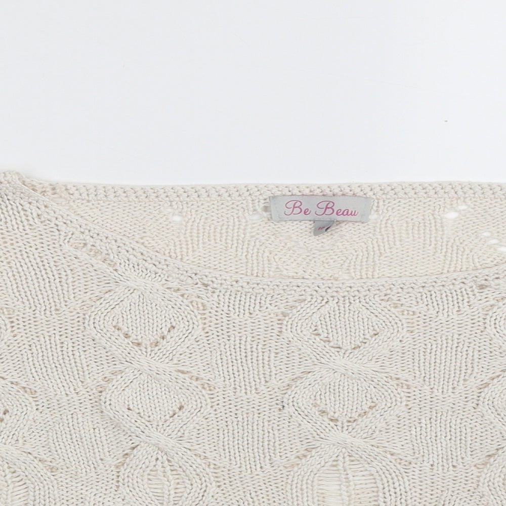 Womens UK Size 10 Matalan White Pullover Jumper