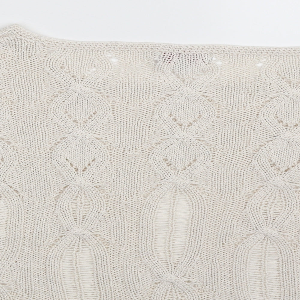 Womens UK Size 10 Matalan White Pullover Jumper