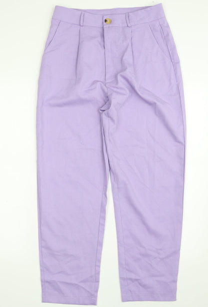 SheIn Womens Purple  Polyester Trousers  Size L L27 in Regular Zip