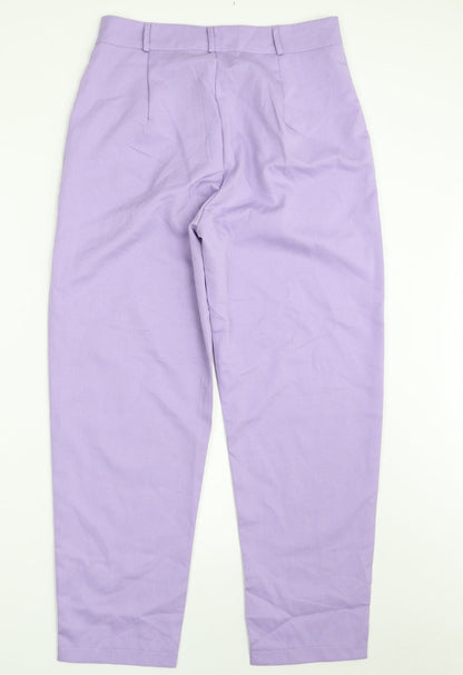 SheIn Womens Purple  Polyester Trousers  Size L L27 in Regular Zip