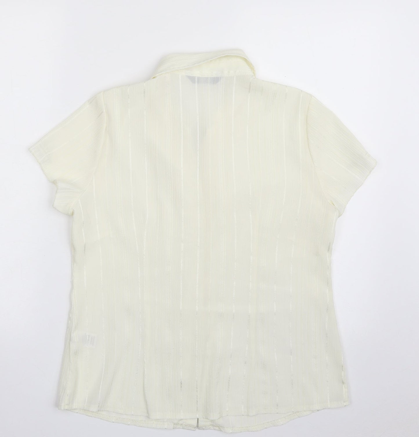 Womens UK Size 12 Bonmarché Ivory Basic Button-Up