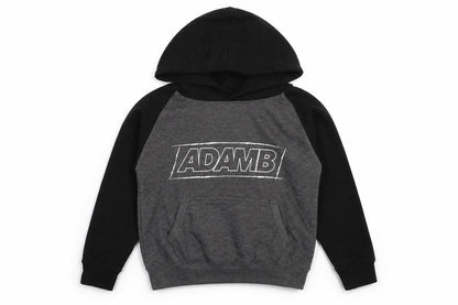 Front view of All We Do is boys’ grey cotton pullover hoodie, size 5-6, years pullover - adamb