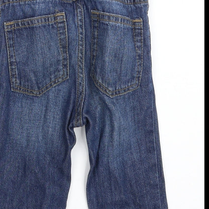 Gap Baby Blue  Cotton Cropped Jeans Size 6-9 Months  Button - Size 6-12M