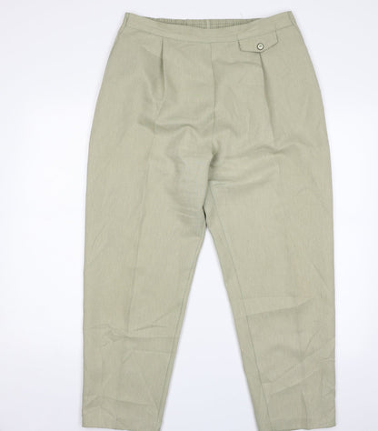 Womens UK Size 16 Berkertex Regular Fit  Green Trousers