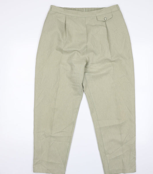 Womens UK Size 16 Berkertex Regular Fit  Green Trousers