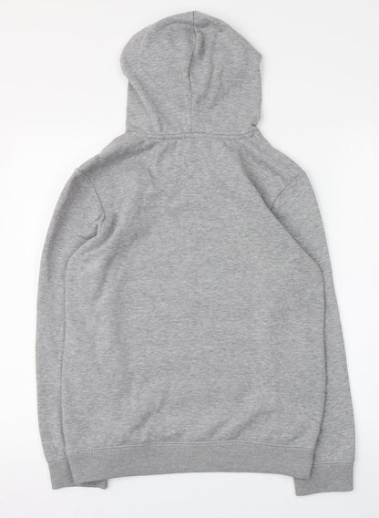 Bluezoo Boys Grey  Cotton Pullover Hoodie Size 11-12 Years   - Raised 'Good vibes'