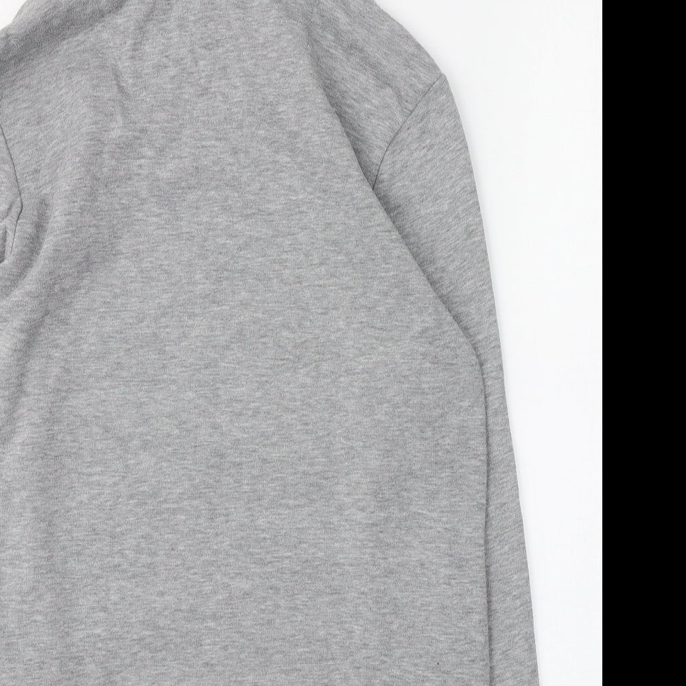 Bluezoo Boys Grey  Cotton Pullover Hoodie Size 11-12 Years   - Raised 'Good vibes'