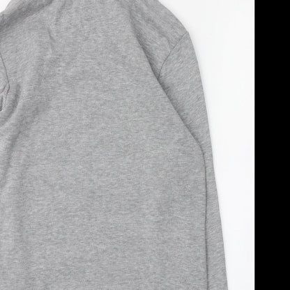 Bluezoo Boys Grey  Cotton Pullover Hoodie Size 11-12 Years   - Raised 'Good vibes'