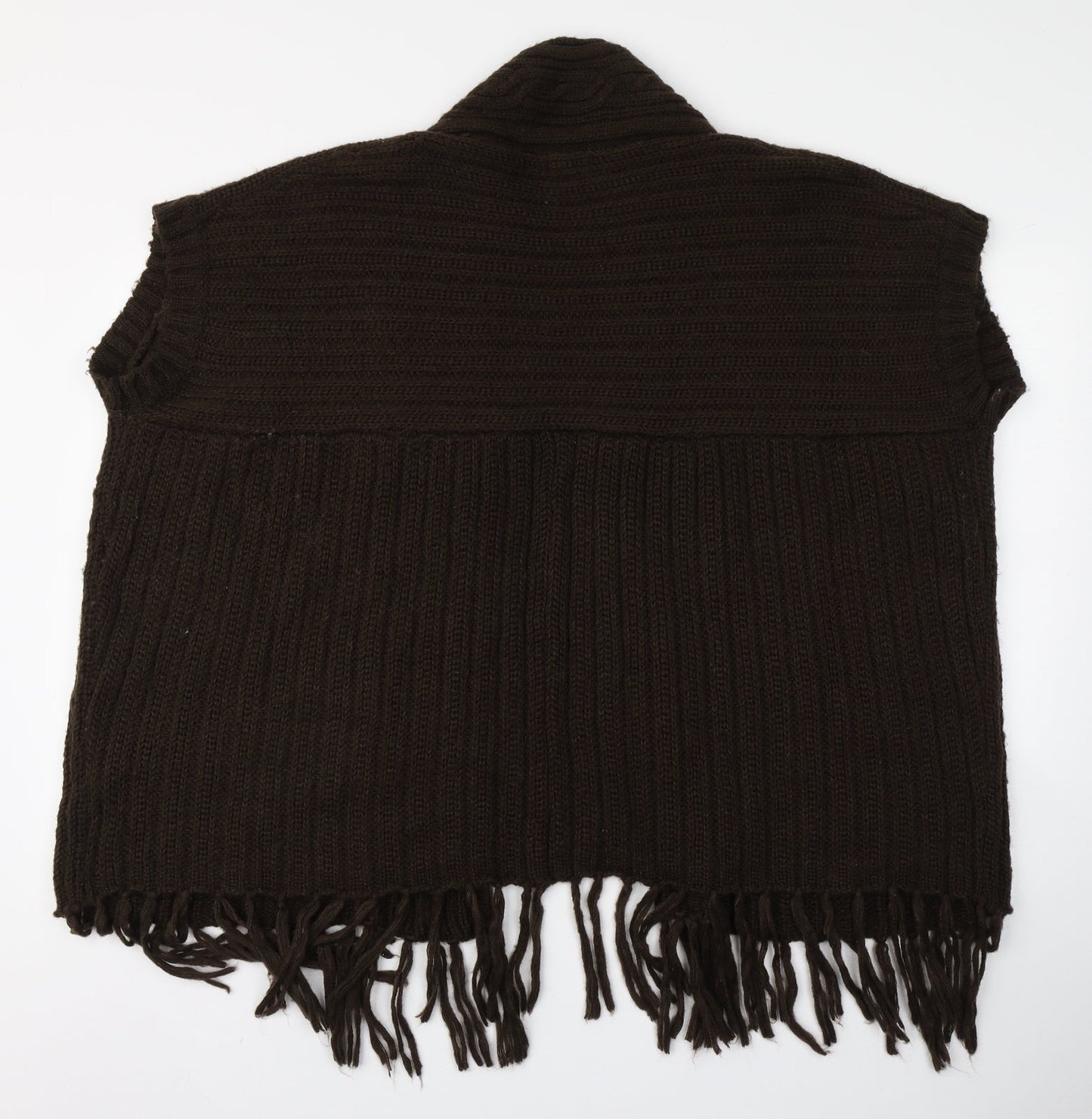 F&F Womens Brown Round Neck  Acrylic Cardigan Jumper Size 6