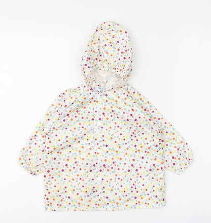 Hippy Chick by BUMKINS Girls Multicoloured Spotted  Rain Coat Coat Size 18 Months   Button - Elastic hood