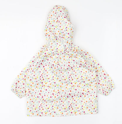 Hippy Chick by BUMKINS Girls Multicoloured Spotted  Rain Coat Coat Size 18 Months   Button - Elastic hood