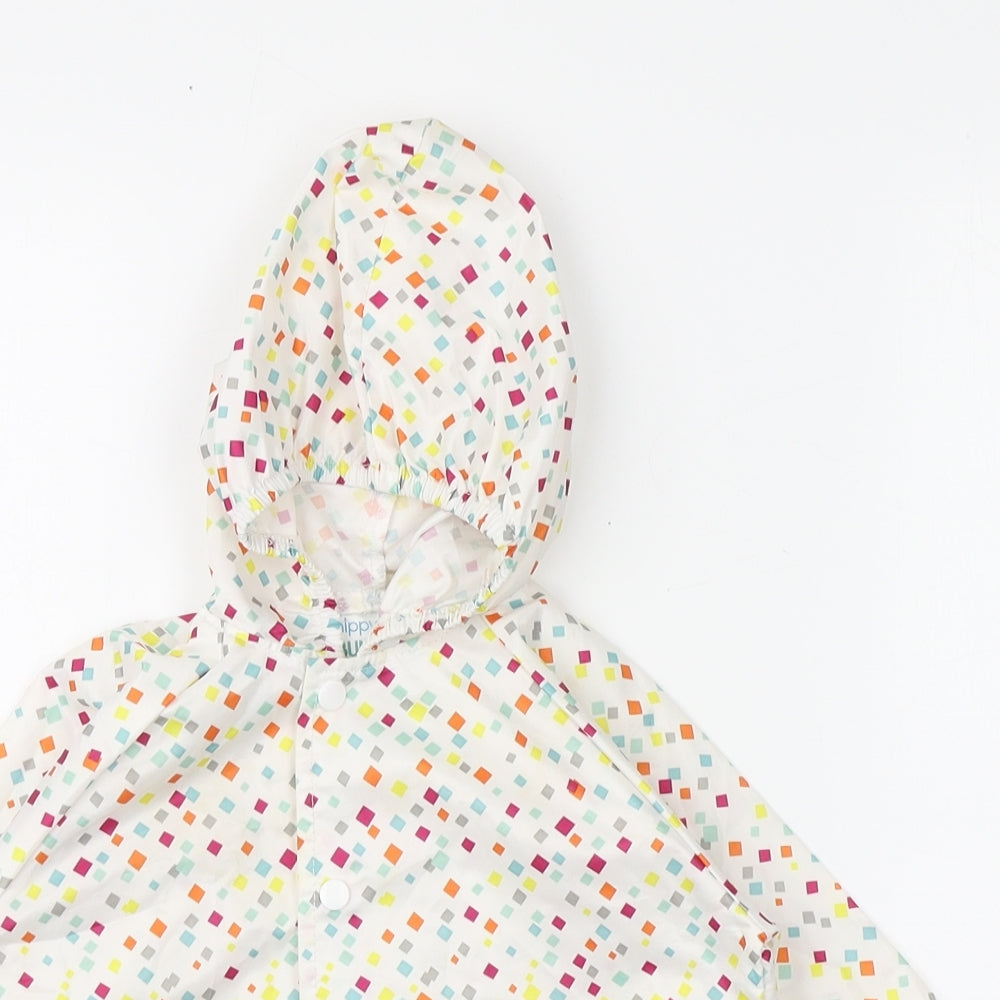 Hippy Chick by BUMKINS Girls Multicoloured Spotted  Rain Coat Coat Size 18 Months   Button - Elastic hood