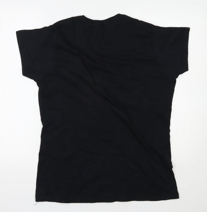 Womens UK Size 2XL Gildan Black Basic T-Shirt