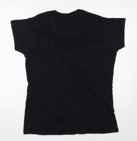 Womens UK Size 2XL Gildan Black Basic T-Shirt