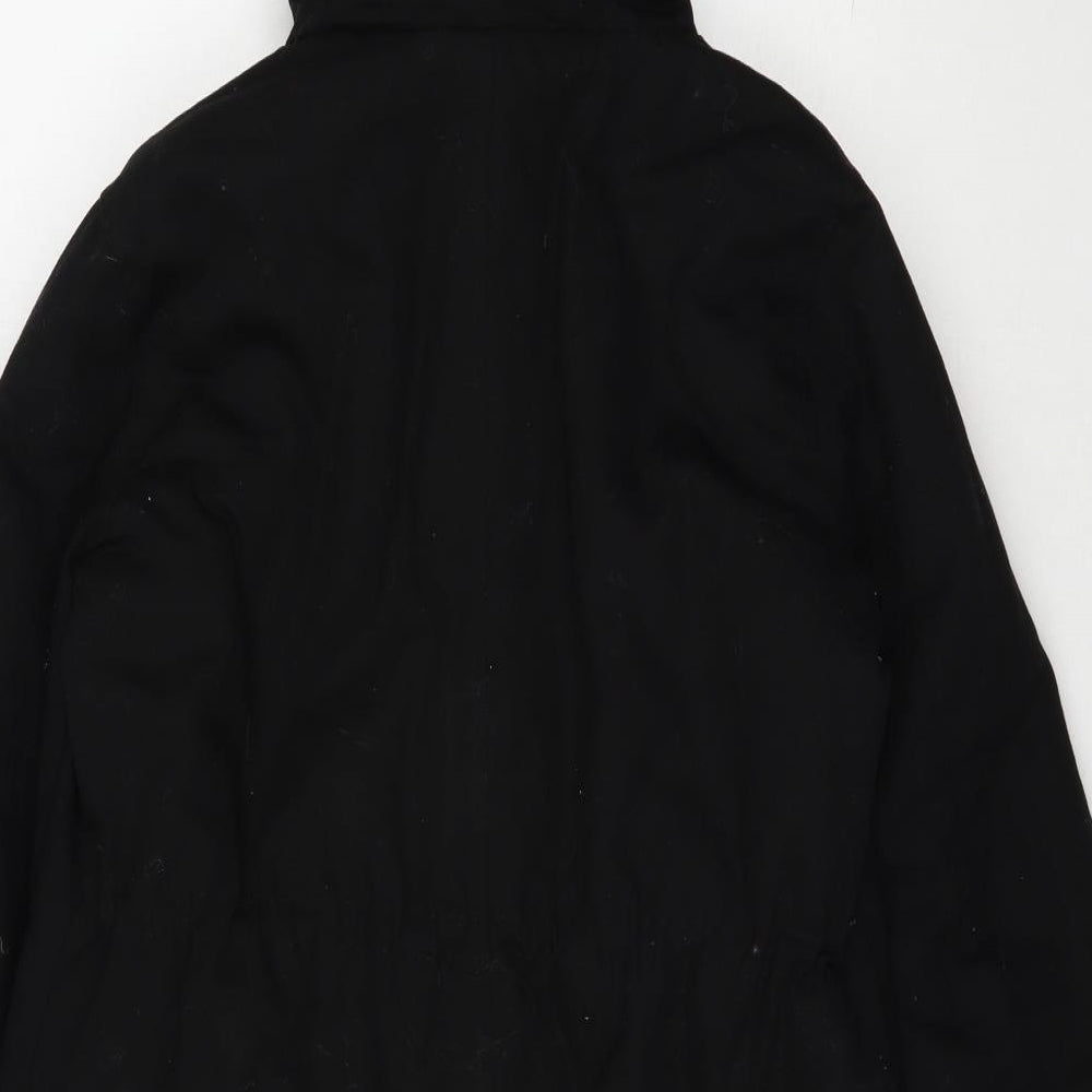 Womens UK Size 8 Boohoo Black Parka Coat