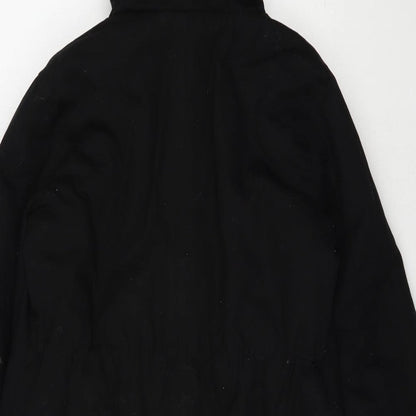 Womens UK Size 8 Boohoo Black Parka Coat