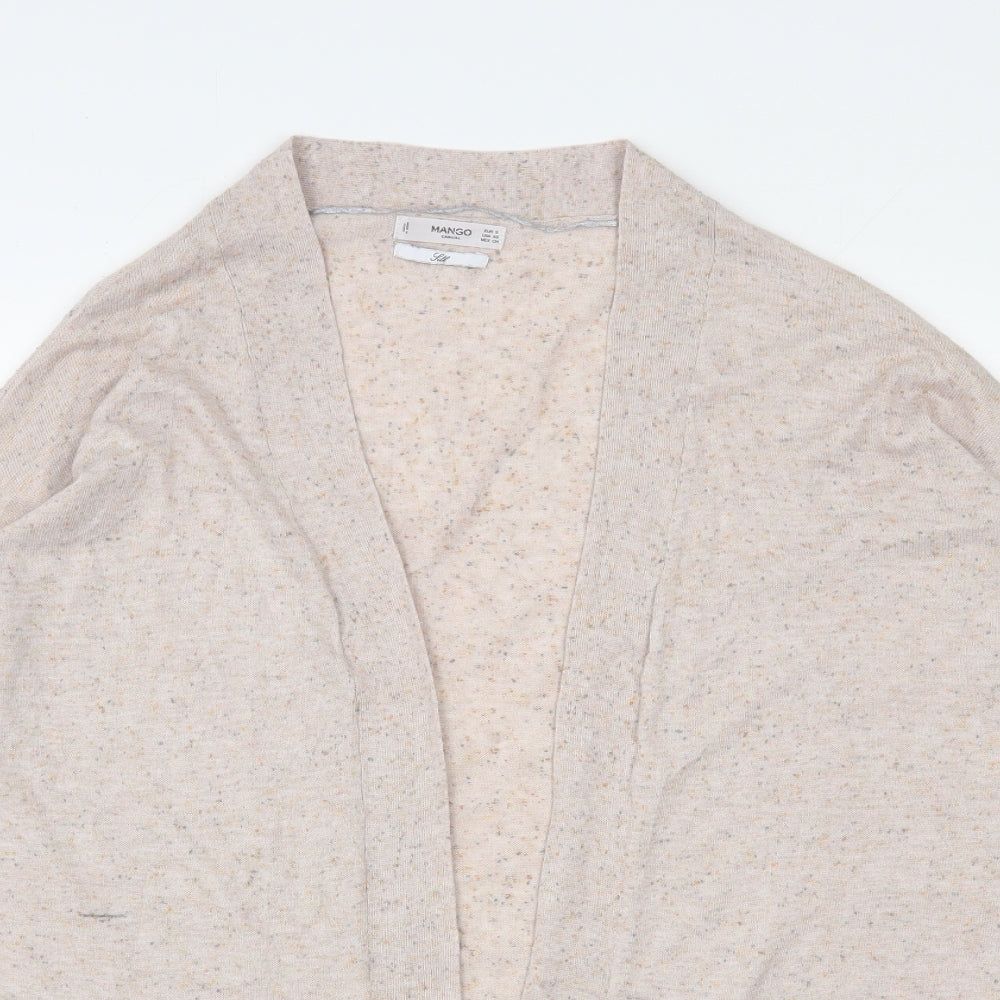 Womens UK Size S Mango Beige Cardigan Jumper