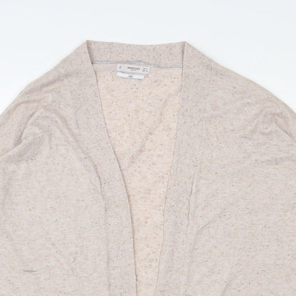 Womens UK Size S Mango Beige Cardigan Jumper