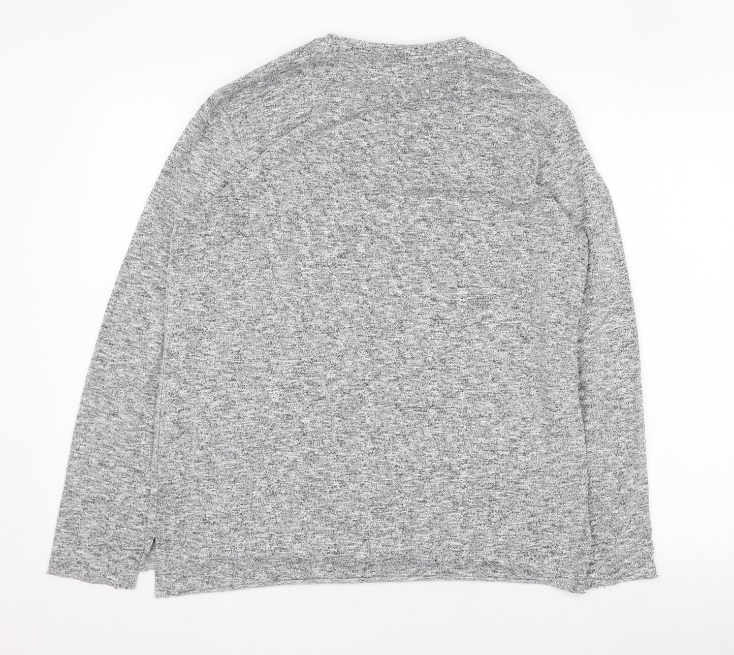 New Look Mens Grey Round Neck  Polyester Pullover Jumper Size L