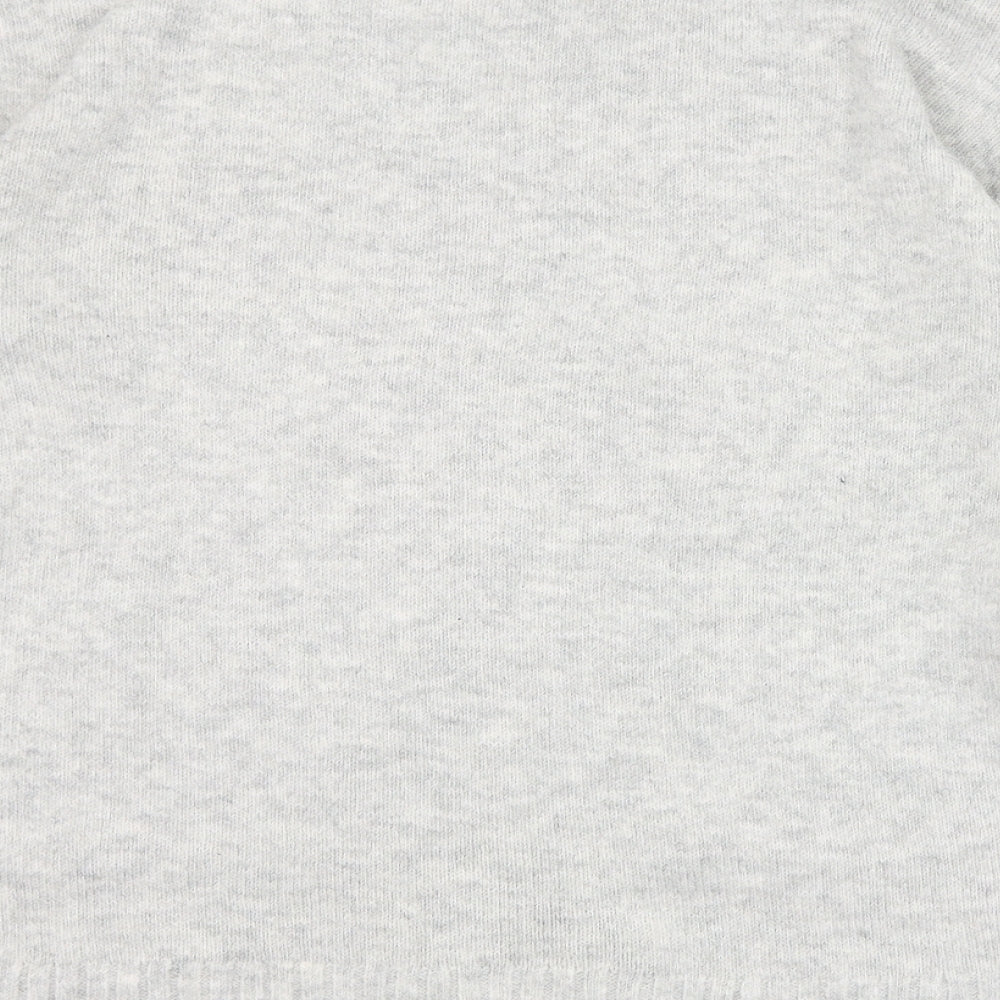 Marks and Spencer Womens Grey Round Neck  Acrylic Pullover Jumper Size M