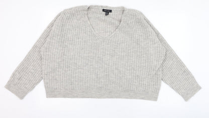 Womens UK Size M New Look Grey Pullover Jumper