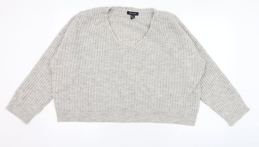 Womens UK Size M New Look Grey Pullover Jumper