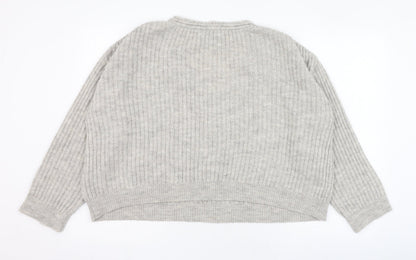 Womens UK Size M New Look Grey Pullover Jumper