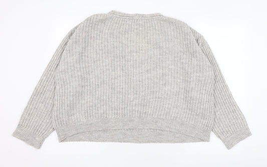 Womens UK Size M New Look Grey Pullover Jumper