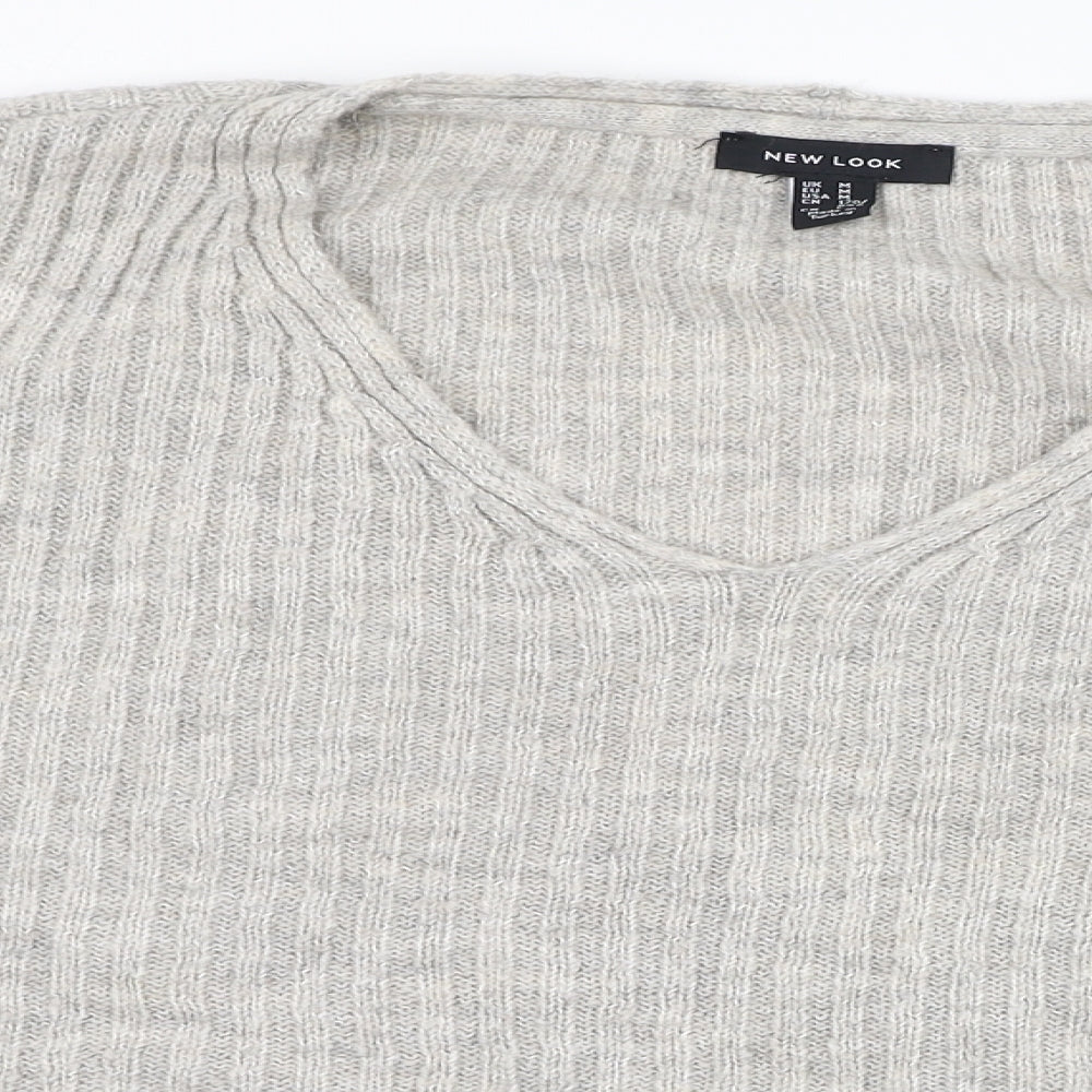 Womens UK Size M New Look Grey Pullover Jumper