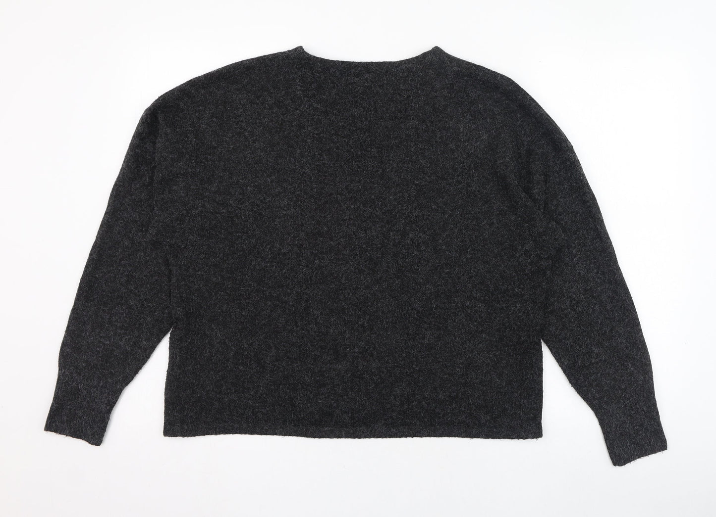 Vera Moda Womens Black V-Neck  Polyester Pullover Jumper Size S