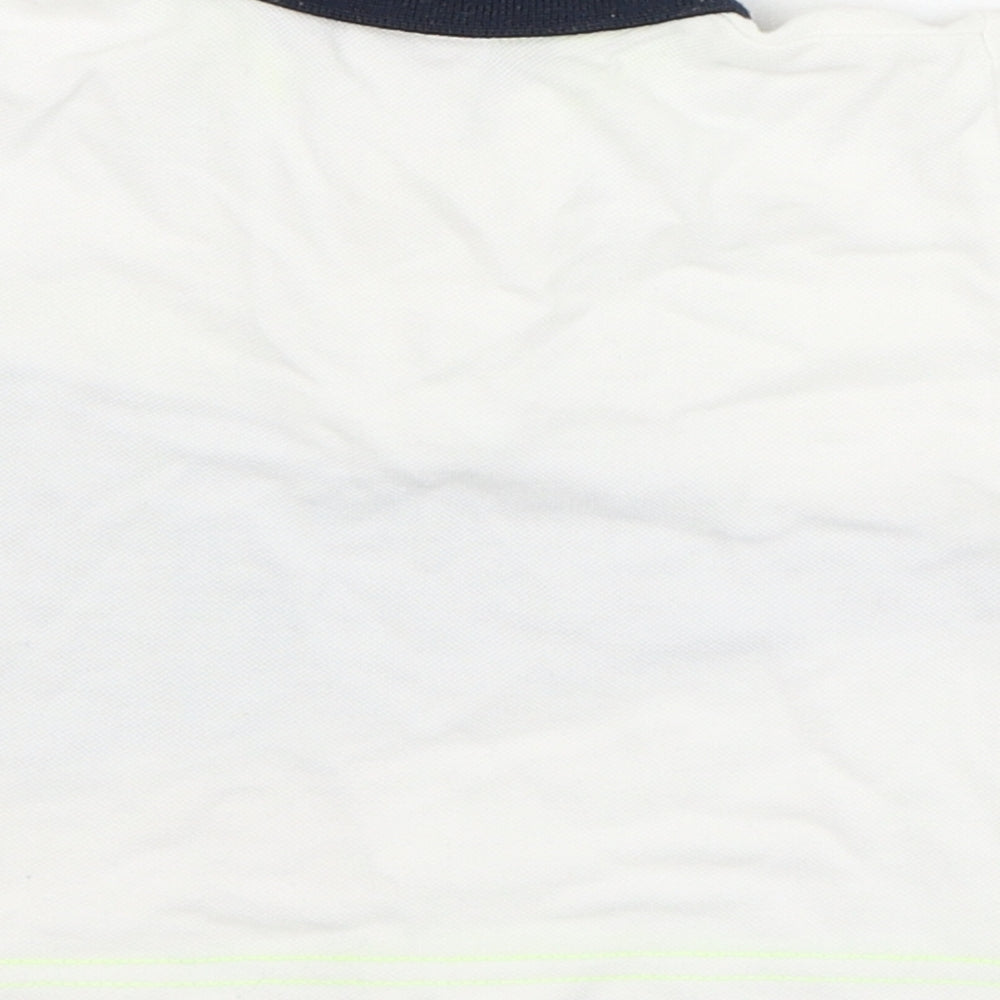 Whoopi Boys White  Polyester Basic T-Shirt Size 6-9 Months Collared Pullover