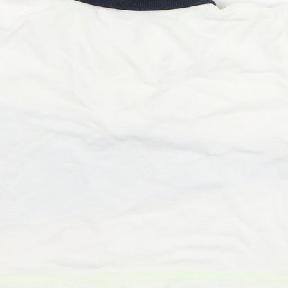 Whoopi Boys White  Polyester Basic T-Shirt Size 6-9 Months Collared Pullover