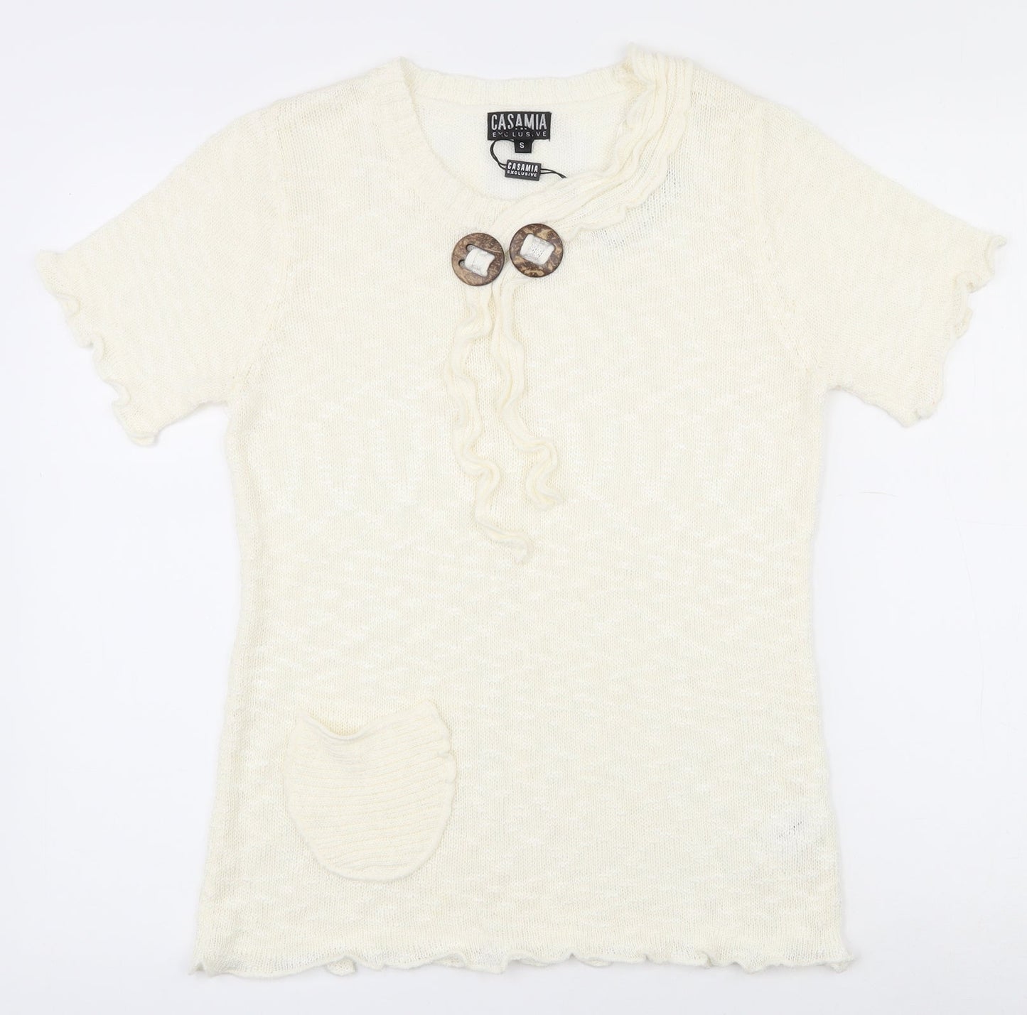 Womens UK Size S Casamia Ivory Pullover Jumper